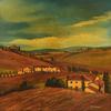 Near Asciano, 14" x 14" - 900