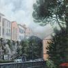 Rainy Day in Cortona,  18" x 23" $1500